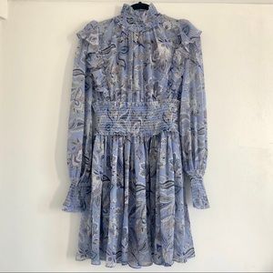 Zimmermann NWT Lucky Shirred Mini Dress Size 0